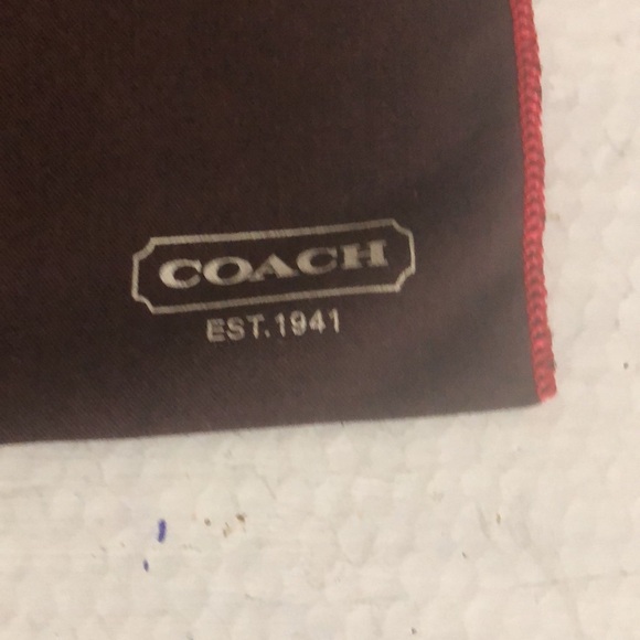 Coach Brown & Red Dust Bag - Picture 2 of 5